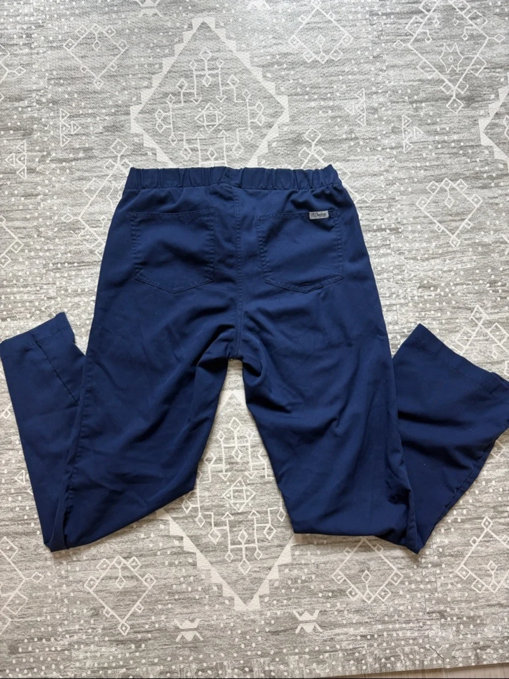 Grey's Anatomy Navy Flare-Leg Drawstring Scrub Pants